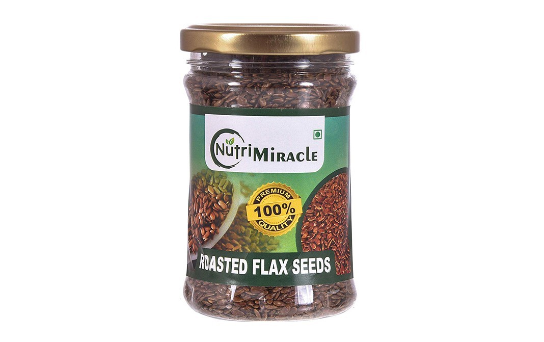 Nutri Miracle Roasted Flax Seeds    Glass Jar  150 grams